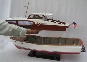 CHRIS CRAFT CABIN CRUISER BARCOS MODELO DE MADERA/BARCO DE VELOCIDAD LISTO PARA RC/MUEBLES PARA EL HOGAR DE ALTA CALIDAD - Product Image 5