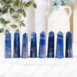 Obélisques/points de tour en lapis-lazuli bleu, 1 kg, polis, cristaux naturels de guérison, très demandés, pour la décoration, au prix de gros. - Product Image 1