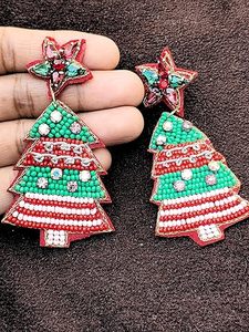 Handmade Beaded <b>Drop</b> <b>Earrings</b> for Women Stylish Custom Embroidered <b>Fashion</b> Jewelry Gift - Product Image 2