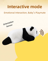 Peluche Panda Interactif Super Cool 2025 avec Recharge USB, Réponse Vocale IA, Oreilles Mobiles, Jouet en Peluche en Polyester Amusant, Ours en Peluche PP