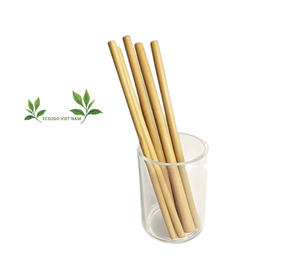 Eco2go 100% Natural Bamboo Straws Reusable and Biodegradable with Cleaning Brush-Disposable Eco-Friendly Product - Product Image 1