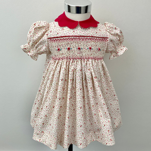 Vestido de lino suave hecho a mano para niñas pequeñas, estilo informal para el primer cumpleaños de niños pequeños, OEM hecho en Vietnam - Product Image 1