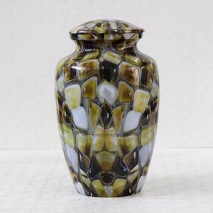 Urna de aluminio y latón con impresión personalizada de alta calidad, artículo funerario de cremación de Metal hecho a mano para cenizas humanas - Product Image 4