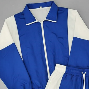 Ropa personalizada para hombre, pantalones cortos y chaqueta para correr, conjunto de dos piezas de poliéster con cremallera, precio al por mayor, pantalones cortos cortavientos, conjuntos de chándales - Product Image 5