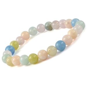 Bracelet en cristal de morganite, pierre précieuse naturelle pour l'amour et le compassion - Product Image 1