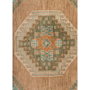 Alfombra de Lana Anudada a Mano de Gran Tamaño, Color Verde Tomillo, LCA-625, con Patrón de Medallón, para Sala de Estar, Pasillo y Formas Rectangulares - Product Image 3