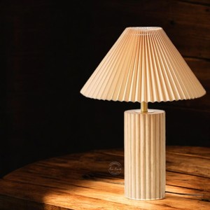 Stylish E26 Base Table Lamp with Wooden Base Shade Home Decorative <b>Lighting</b> for Bedroom Study Wedding Home Tabletop Decoration - Product Image 1