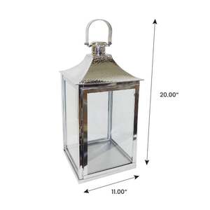 Floor <b>lantern</b> metal classic Christmas <b>candle</b> holder wholesale indoor and <b>outdoor</b> Christmas decoration parties new year decor - Product Image 2