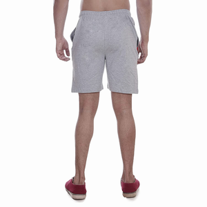 กางเกงขาสั้นลำลองสำหรับผู้ชายดีไซน์แบบกำหนดเองสีเทามีกระเป๋าด้านข้างมีซิปและแบรนด์นำเข้า - Product Image 2