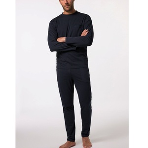 T-shirts manches longues en coton pour hommes Pull ample de couleur unie Chemise basique grande taille pour hommes manches longues du fournisseur BD - Product Image 2