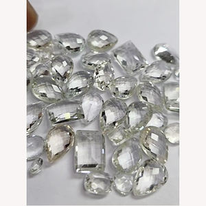 41 pièces de cristal naturel Quartz 6mm à 15mm poire octogone facette 240 Ct Lot Iroc ventes haute qualité en vrac clair quartz coupe US $58 - Product Image 1