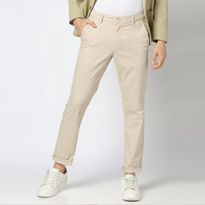 Men's High Waist Chinos <b>Pants</b> Slim Fit with Article Pocket Summer Fabric Fashionable Color and Size OEM Service - Product Image 1