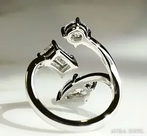 Anillo de Compromiso con Diamante Cultivado en Laboratorio de 1.15 Quilates, Corte Esmeralda, Oro Rosa de 14k, Color E/F, Sin Níquel, Sin Plomo, Calidad Premium para Mujer - Product Image 3