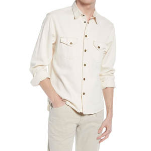 Wholesale Customized Design Factory Made <b>Men</b> Denim <b>Shirts</b> / High Quality Slim Fit <b>Men's</b> Denim <b>Shirts</b> for Casual Wear - Product Image 1