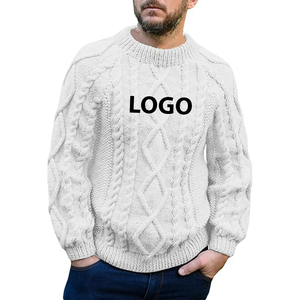 Pull à manches longues à col rond 100% coton pour hommes avec logo personnalisé OEM-Utilisation hivernale chaude de haute qualité - Product Image 1