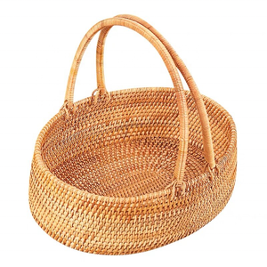 Vente chaude Wiwin Panier de jute Poignées de canne en osier naturel Petites étagères de rangement biodégradables Produit d'organisation standard supérieur - Product Image 2