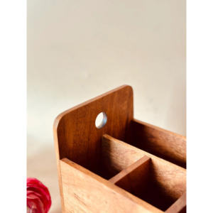 Caddy en bois moderne Portable Nouvel arrivage Caddy en bois Fournisseur Caddy en bois d'acacia classique Fabricant d'ustensiles de cuisine Organisateur - Product Image 1