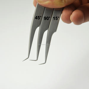 ชุดแหนบแยกขนตา2ชิ้นทำจากสเตนเลสสตีลปลายละเอียดสีทองและสีบรอนซ์สำหรับการต่อขนตา - Product Image 6