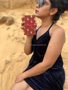 Nouveau véritable fait à la main Banarasi Sari tissu fil sécurisé fermeture Journal Vintage vibrant coloré couverture non doublé feuille recyclée journal - Product Image 3