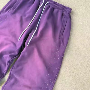Best Selling Rhinestone Sweatpants Men Fashion Casual Comfortable Fit Drawstring Joggers For Men - Product Image 4