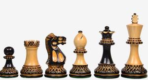 Piezas de Ajedrez Estilo Parker Staunton Hechas a Mano, Lacadas, de Madera de Boj Quemada y Natural, 3.9, a un Precio Accesible - Product Image 6