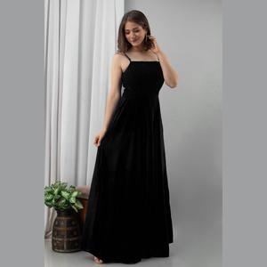 Robe de soirée longue à sequins coupe trapèze taille empire – Confortable et longueur ras du sol pour Quinceañera – Taille XL - Product Image 3