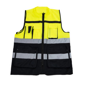 Chaleco de Seguridad Resistente para Hombre, de Alta Calidad, Totalmente Negro, de Malla, para Primeros Auxilios, Diseño y Talla OEM, Venta al Por Mayor - Product Image 1