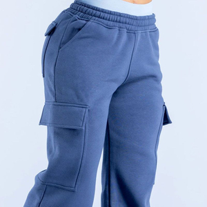 Pantalones Deportivos de Felpa para Mujer, Estilo Urbano, Colores Personalizados, Ajuste Regular con Cordón, Pierna Recta, Talla Grande - Product Image 6