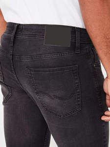 Salopette en jean tricoté pour homme, coupe droite, taille mi-haute, style urbain, poches croisées, respirante et légère, expédition immédiate - Product Image 3