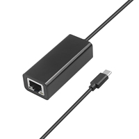 Adaptador Ethernet USB-C Externo con Cable Dorado W-2016 de Alto Voltaje 1500V, 5V 2.4A PoE 10/100Mbps RJ45 para Laptop, Tablet y Teléfono