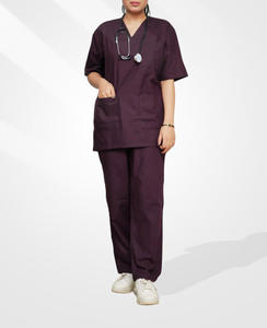 Uniformes Médicos de Verano con Logotipo Personalizado, Manga Corta, Poliéster y Elastano, para Enfermeras, Esteticistas, Dentistas, Hospitales, Clínicas Dentales, 2 Piezas - Product Image 3