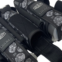 Harnais de paintball vertical léger à 4 compartiments, design camouflage personnalisé, en polyester respirant - Battle Pack Pods Paintball