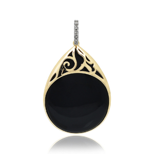 Pendentifs de luxe plaqué or 925 collier en argent sterling lapis collier pendentif en pierres précieuses pour les femmes - Product Image 3