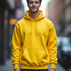 Plus Size 500 GSM Hoodie Men's Outdoor Heavyweight Pullover Long Sleeve Loose Fit Oversize Men Hoodie - Product Image 3