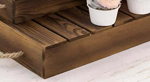 Venta al por mayor, soporte de pastel de madera quemada rústica, exhibición de postres, magdalenas con cuerda hecha a mano, herramientas para pasteles en bajo costo - Product Image 3