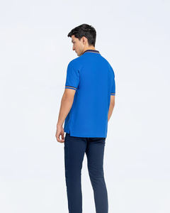 Chemise en tricot à col châle décontractée pour homme, été, unie, meilleure impression personnalisée, manches courtes, col de golf, t-shirt de haute qualité - Product Image 5