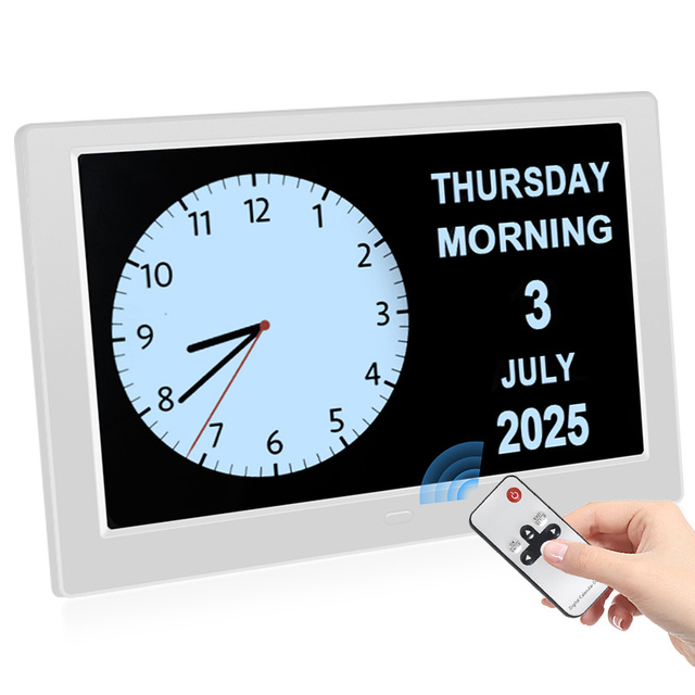 10.1'' Digital Calendar Alarm Clock Dementia Clocks for Vision Impaired Elderly Memory Loss