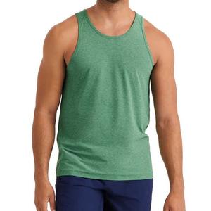 OEM personalizable hombres camiseta sin mangas de alta calidad 100% algodón más tamaño al por mayor ropa deportiva con poliéster y Spandex - Product Image 1