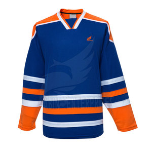 เสื้อฮอกกี้น้ำแข็งคุณภาพสูง ออกแบบโลโก้ตามสั่ง ดีไซน์ล่าสุด รับผลิตแบบ OEM พิมพ์ชื่อทีม สวมใส่สบาย ทนทาน สีสันปรับแต่งได้ สำหรับผู้ชาย - Product Image 1