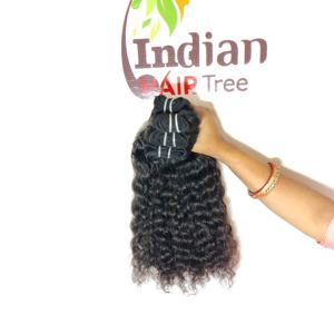 Qualité authentique 32 pouces 1 paquet prix de gros extensions de cheveux humains indiens bouclés non transformés avec produit naturel par exportation - Product Image 1