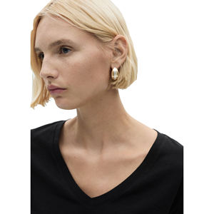 Camiseta holgada con cuello en V para mujer, ropa de calle, Top de verano de gran tamaño, Camiseta con cuello en V para mujer - Product Image 2