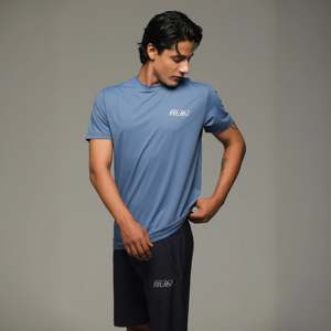Camiseta Deportiva APOLLO para Hombre, Dri-Fit, Azul, Tejido de Poliéster, Diseño Sólido, Patrón Comprimido 2511 103 020604 - Product Image 3