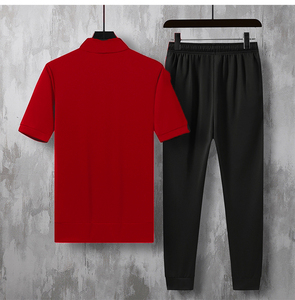 Survêtement professionnel demi-manche Offre Spéciale OEM Logo personnalisé hommes polyester demi fermeture éclair vêtements de sport homme vêtements d'entraînement - Product Image 3