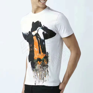 Camiseta de manga corta de alta calidad para hombre, estampado de algodón grueso, marca personalizada, talla grande, bajo costo, venta al por mayor, hecho en Pakistán, MOQ alto - Product Image 3