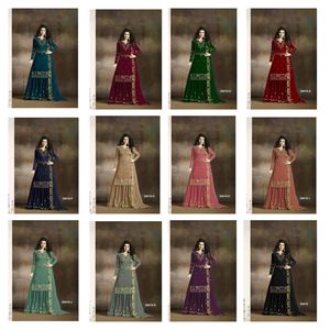 Salwar Kameez-seda de argolla con Dupatta, Multi hilo y Zari, bordado, proveedor mundial - Product Image 3