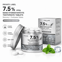 Comprimés de dentifrice solide blanchissants sans fluor au nano-hydroxyapatite 7,5 % sous marque privée – Fabricant OEM ODM