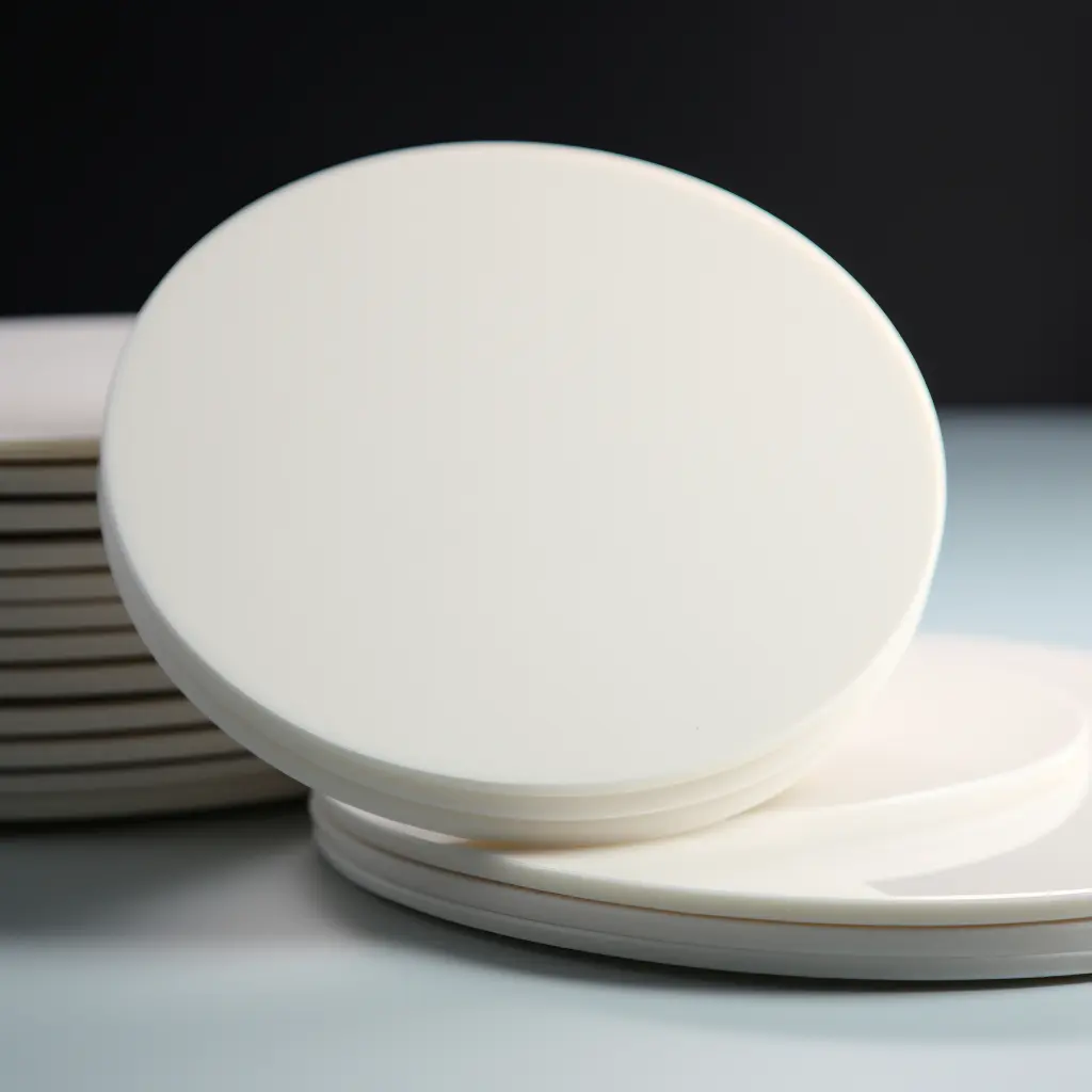 Resistenza all'usura resistenza alle alte temperature 95% piastra rotonda in ceramica di allumina bianca