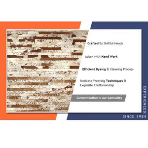 Juego de alfombras bordadas hechas a mano de yute grande más vendidas, fabricante indio ecológico directo de fábrica para sala de estar - Product Image 5