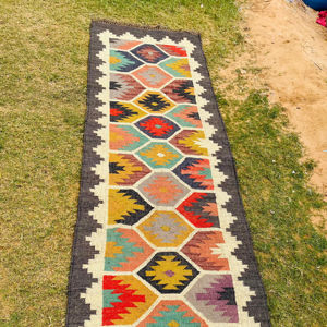 Tissé à la main Jute/laine tapis Flatweave usage domestique tapis sur mesure indien en Inde adulte médaillon Rectangle maître Arts pile plate - Product Image 1