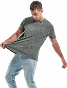 2025 tendance unisexe pré-rétréci 100% coton coupe classique à manches courtes T-Shirt Style décontracté avant Logo déchirer étiquette solide - Product Image 2